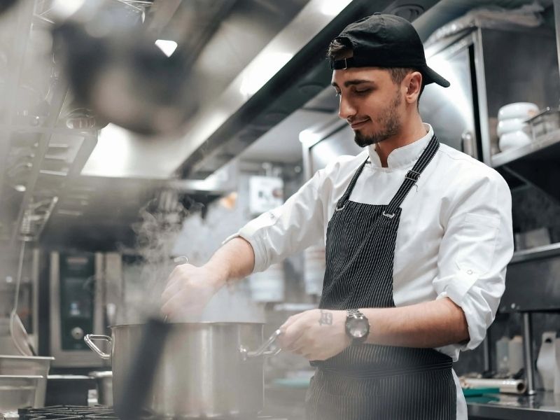 Industrial worker in manufacturing facility