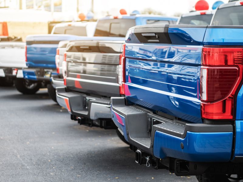 Line of business pickup trucks insured for commercial auto operations in Florida